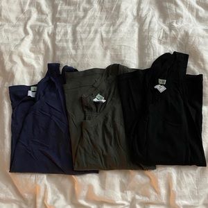 Susina 3 tank tops NWOT black, black & olive green